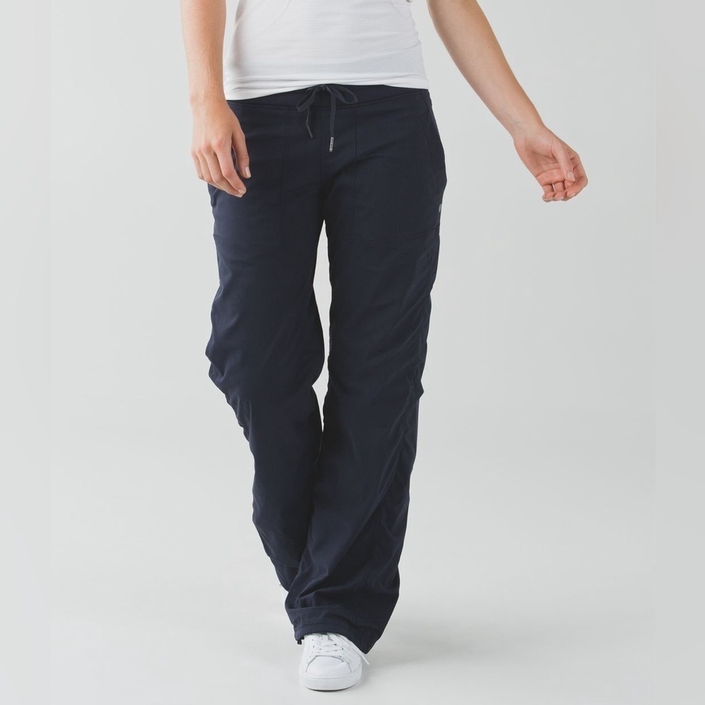 Lululemon Studio Pant Lined Navy (Deep Indigo) Size 6 Tall 35.5 Inseam RARE